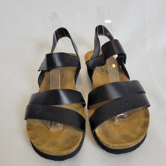 Naot Krista Sandals Black Sling Back Adjustable Leather Strap Women's Size 10/41 - Picture 4 of 9